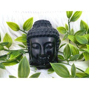 Black Obsidian Buddha - Obsidian Buddha - 3.6" Black Obsidian Buddha Head